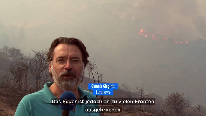 News video: Katastrophenschutz unterstützt Waldbrandbekämpfung in Griechenland