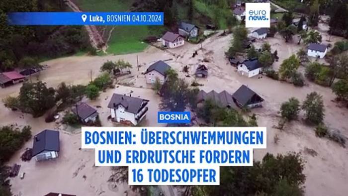 News video: Nach Unwettern: Ausnahmezustand über Bosnien verhängt
