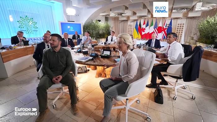 Video: Eingefrorene russische Vermögenswerte und ein Kredit der EU: Was steht auf dem Spiel?