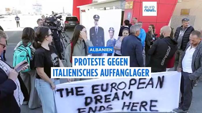 News video: Proteste gegen italienische Auffanglager in Albanien