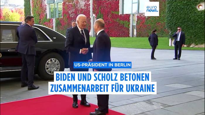 Video: US-Präsident Joe Biden fordert bei Besuch in Berlin mehr westliche Unterstützung für die Ukraine