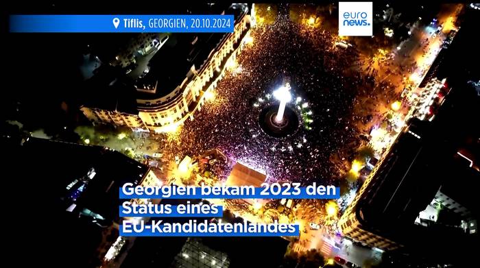 Video: Tausende Georgier nehmen vor den Wahlen in der kommenden Woche an einem EU-freundlichen Marsch in Tiflis teil