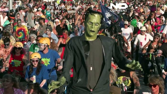 News video: Zombies auf den Straßen: Florida feiert ein Maskenfest