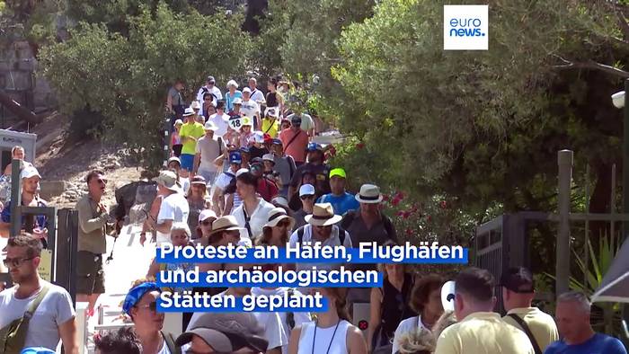 News video: Griechische Tourismusarbeiter fordern bessere Löhne