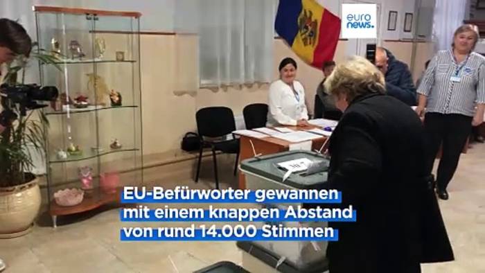 Video: Republik Moldau nach dem EU-Referendum: Präsidentin Sandu beklagt Manipulation