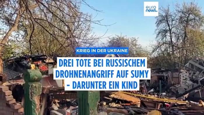 Video: Krieg in der Ukraine: Drei Tote bei Russlands Drohnenangriff - darunter ein Kind