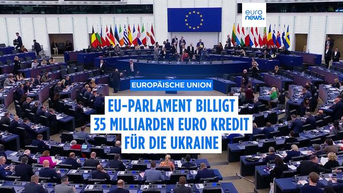 News video: Europaparlament billigt 35-Milliarden-Euro-Kredit für Ukraine