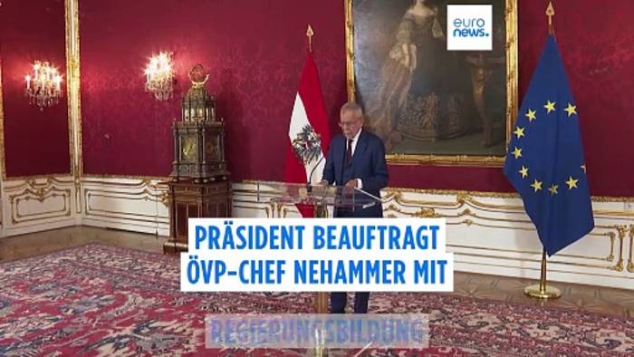 Video: Kein Kanzler Kickl: Österreichs Präsident beauftragt Nehammer mit Regierungsbildung