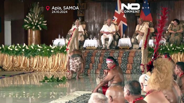 Video: King Charles bei einer feierlichen Zeremonie in Samoa