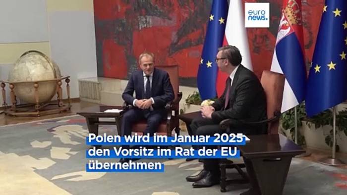 News video: Polens Ministerpräsident unterstützt Serbiens Aufnahme in die EU