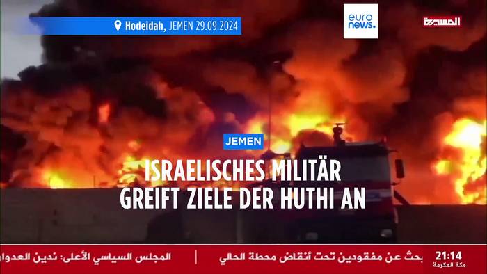 Video: Israel greift militärische Einrichtungen der Huthis an