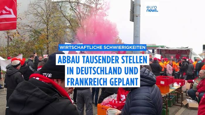 News video: In Deutschland und Frankreich sollen Tausende Stellen abgebaut werden