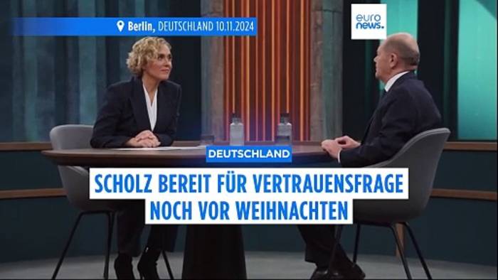 News video: Nach Koalitionsbruch: Scholz bereit für Vertrauensfrage noch vor Weihnachten