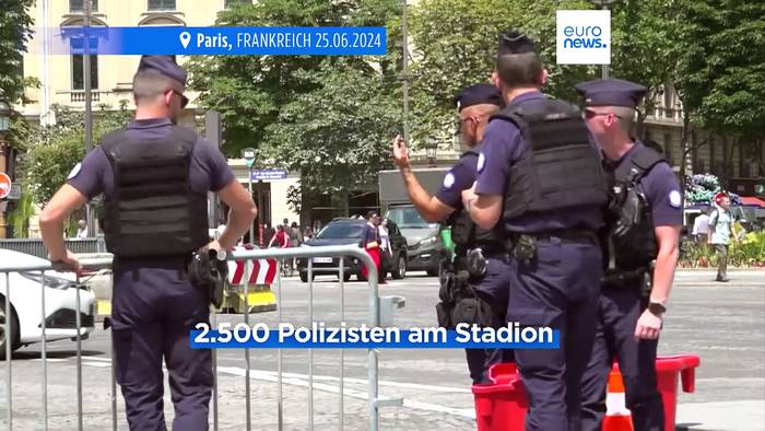 News video: 4.000 Polizisten für UEFA-Spiel Frankreich-Israel in Paris