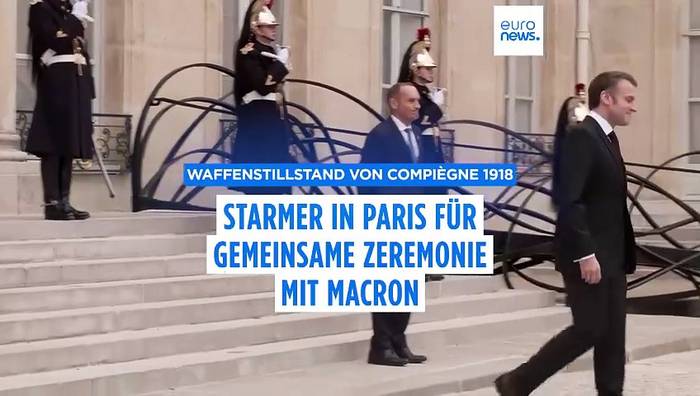 Video: Waffenstillstand von Compiègne: Starmer und Macron feiern britisch-französische Beziehungen in Paris