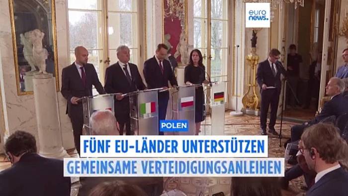 Video: Die größten EU-Länder unterstützen gemeinsame Verteidigungsanleihen, um Russland zu stoppen