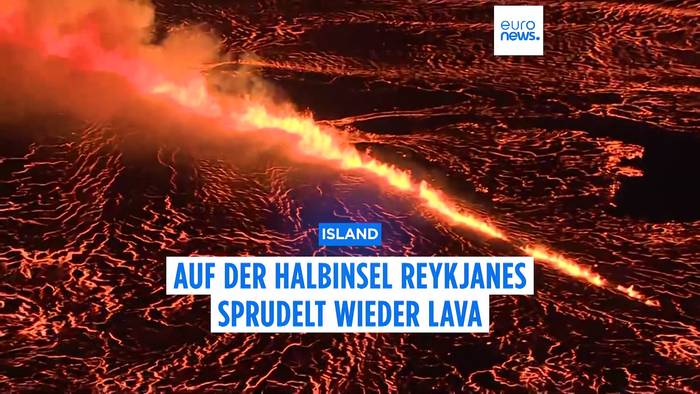 Video: Spektakuläre Bilder: Auf isländischer Halbinsel Reykjanes sprudelt wieder Lava
