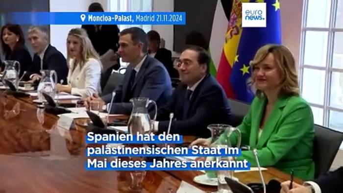Video: Regierungschef Sánchez empfängt palästinensischen Amtskollegen
