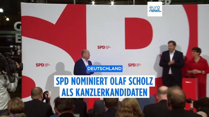 News video: SPD-Vorstand nominiert Scholz einstimmig zum Kanzlerkandidaten