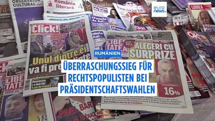 News video: Rumänien: Überraschungssieg eines Rechtsextremen bei Präsidentschaftswahlen