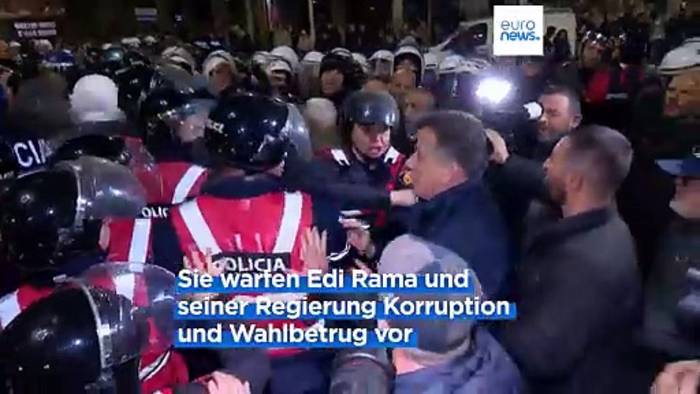 Video: Regierungsproteste in Albanien: Opposition fordert Verwaltungskabinett