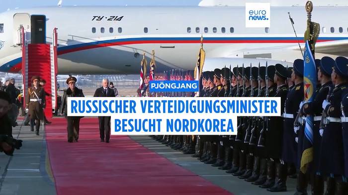 Video: Russische Verteidigungsminister Andrei Beloussow reist nach Nordkorea
