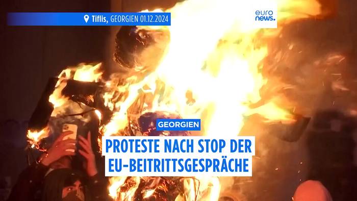 Video: Proteste und Krawalle in Georgien nach Stop der EU-Beitrittsverhandlungen
