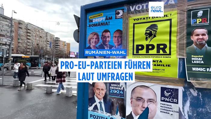 Video: Rumänien-Wahl: Erste Umfragen zeigen Pro-EU-Mehrheit