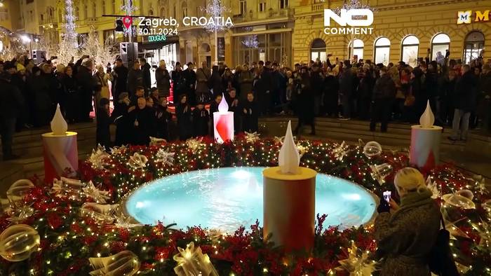 Video: No Comment: Zagreb erstrahlt für das Adventsfest im Lichterglanz