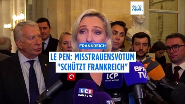 News video: Le Pen: Misstrauensvotum schützt Frankreich vor 