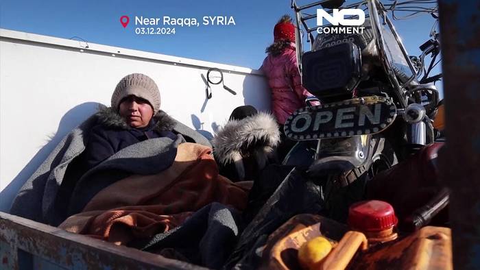 Video: No Comment: Massenflucht syrischer Kurden nach Machtübernahme in Tel Rifaat