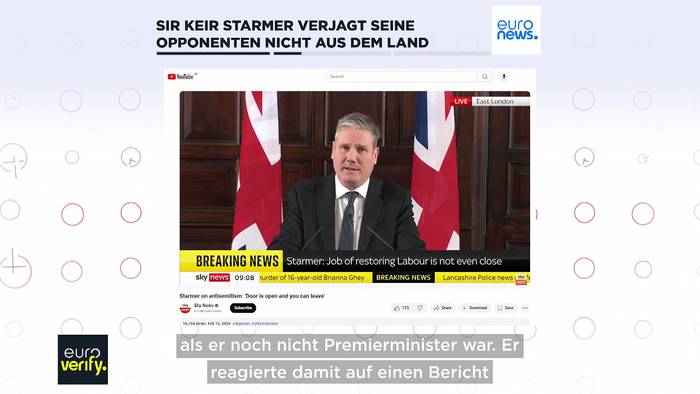Video: Faktencheck: Will Keir Starmer seine Opponenten aus dem Land verjagen?
