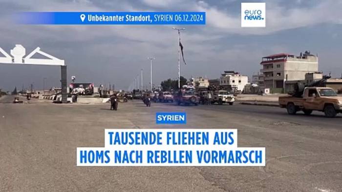 Video: Vormarsch der Rebellen: Tausende fliehen aus Homs