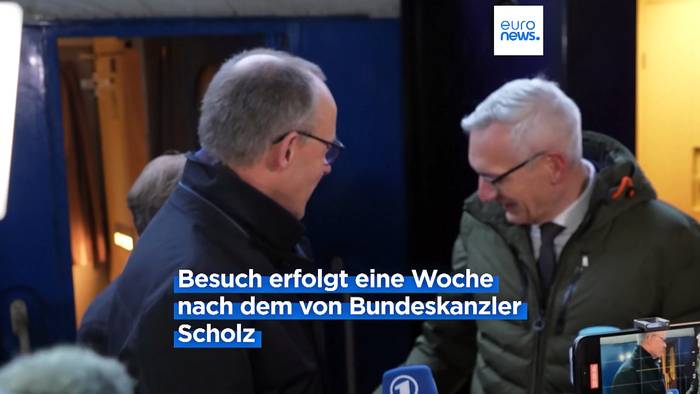 News video: Eine Woche nach Scholz: Merz zu Besuch in Kyjiw