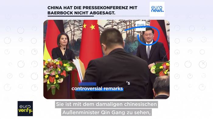 Video: Faktencheck: Wurde Außenministerin Baerbock in China aus einer Pressekonferenz geschmissen?