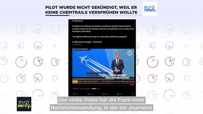 News video: Faktencheck: Wurde ein deutscher Pilot gefeuert, weil er keine Chemtrails versprühen wollte?