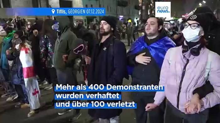 News video: Tag 9 der Proteste: Georgier werden 