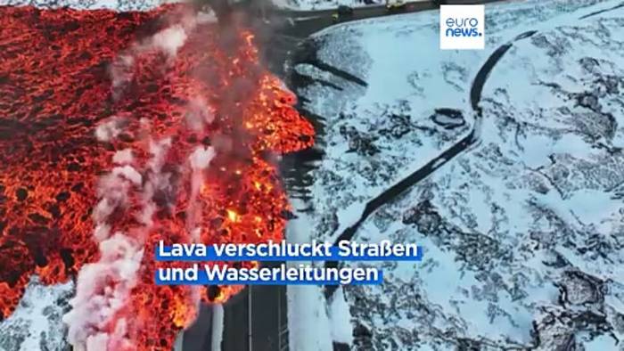 Video: Vulkanausbruch in Island: Bevölkerung ohne Warmwasser