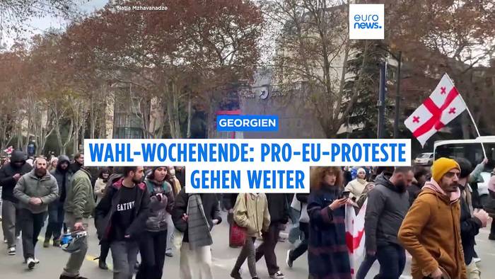 News video: Georgien: Massive Proteste am Tag vor der Präsidentenwahl