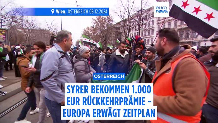 Video: Österreich: Syrer bekommen 1.000 EUR Rückkehrprämie - Europa erwägt Zeitplan