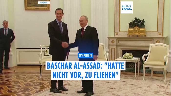 News video: Syrien: Erste Stellungnahme von Ex-Machthaber Baschar al-Assad nach seinem Sturz