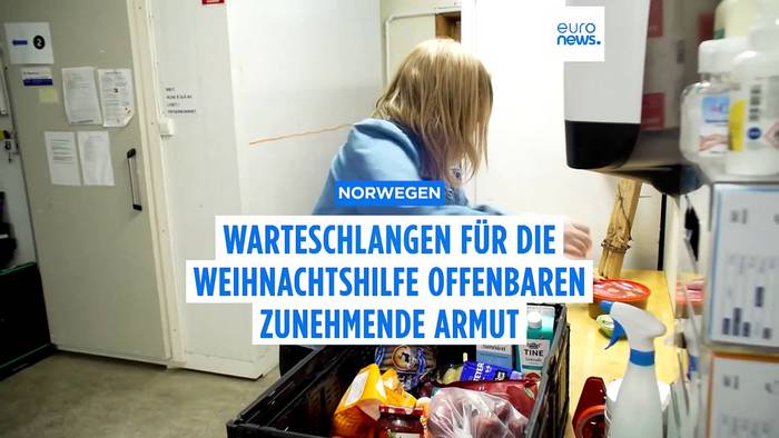 News video: Norwegen: Warteschlangen für die Weihnachtshilfe offenbaren mehr Armut