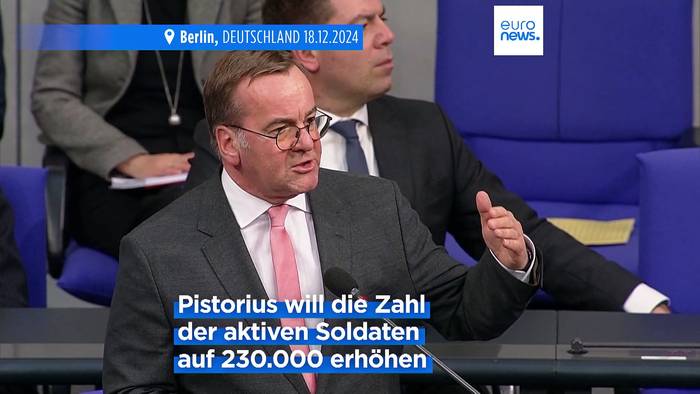 Video: Verteidigungsminister Pistorius will das Militär ausbauen