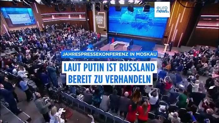 Video: Jahrespressekonferenz in Moskau: Laut Putin ist Russland bereit zu verhandeln