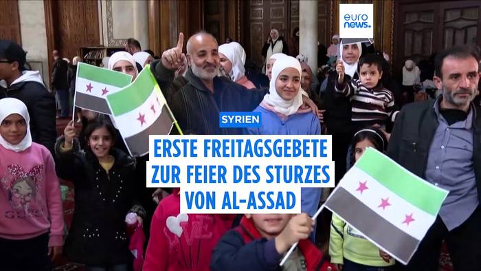 Video: Erstes Freitagsgebet in Damaskus nach Flucht von Assad
