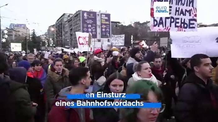 News video: Zehntausende Serben protestieren gegen Präsident Aleksandar Vucic