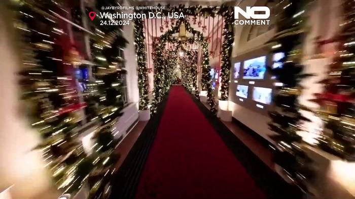 Video: Besuchen Sie das Weiße Haus mit seinen tausend Weihnachtsdekorationen