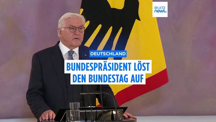 News video: Bundespräsident Steinmeier löst Bundestag auf - Neuwahl am 23. Februar