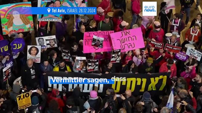 Video: Demonstranten fordern Einigung mit der Hamas über die Freilassung von Geiseln
