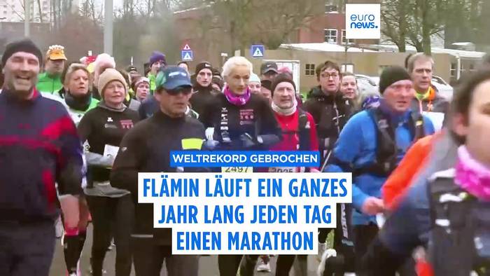 News video: Weltrekord gebrochen: Flämin läuft ein ganzes Jahr lang jeden Tag einen Marathon